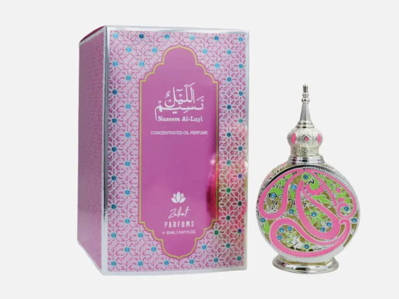 Zakat Naseem Al-Layl Concentrated Perfume Oil 20 ml Fruity Floral Warm Fragrance with Litchi Rose Vanilla & Sandalwood Long Lasting