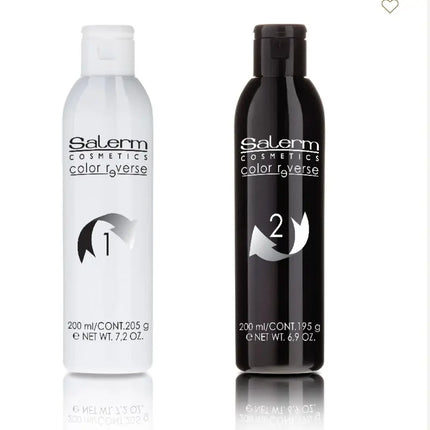 Salerm Cosmetics Color Reverse Hair Colour Removal System - 2 x 200 ml Gentle & Effective Hair Dye Remover for Artificial Pigments Without Damaging Natural Colour - Gel