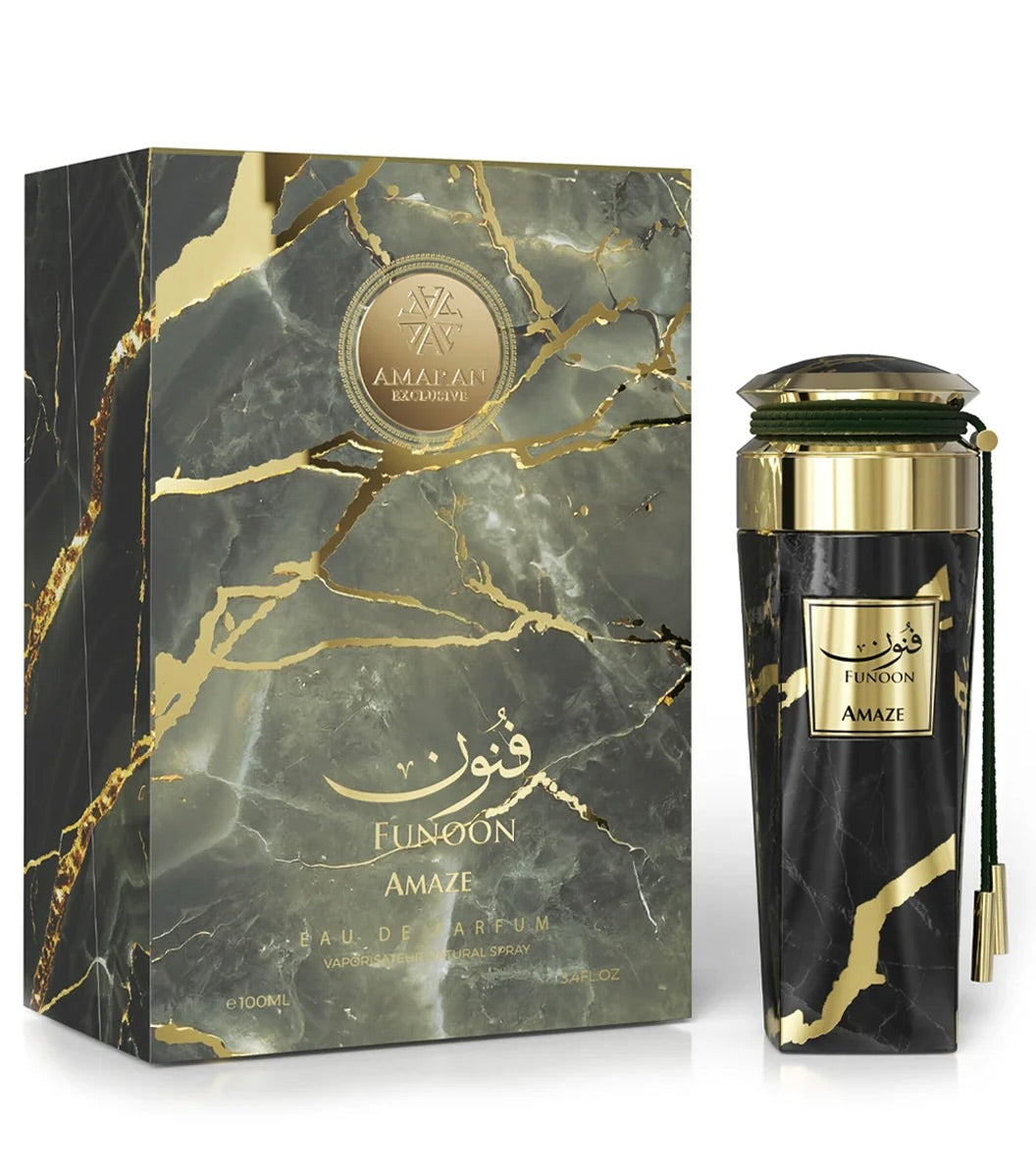 Amaran Funoon Amaze Eau de Parfum 3.4 fl oz / 100 ml – Creative & Captivating Women’s Perfume – Notes of Grapefruit, Peach, Jasmine, Magnolia, Musk, Cedar & Amber