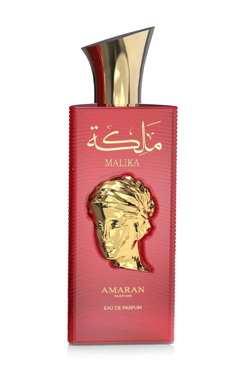 Amaran Kings & Queens Malika Eau de Parfum 3.4 fl oz / 100 ml - Elegant Women's Perfume with Caramel, Black Currant, Tangerine, Gardenia, Lily, Vanilla & Sandalwood Notes