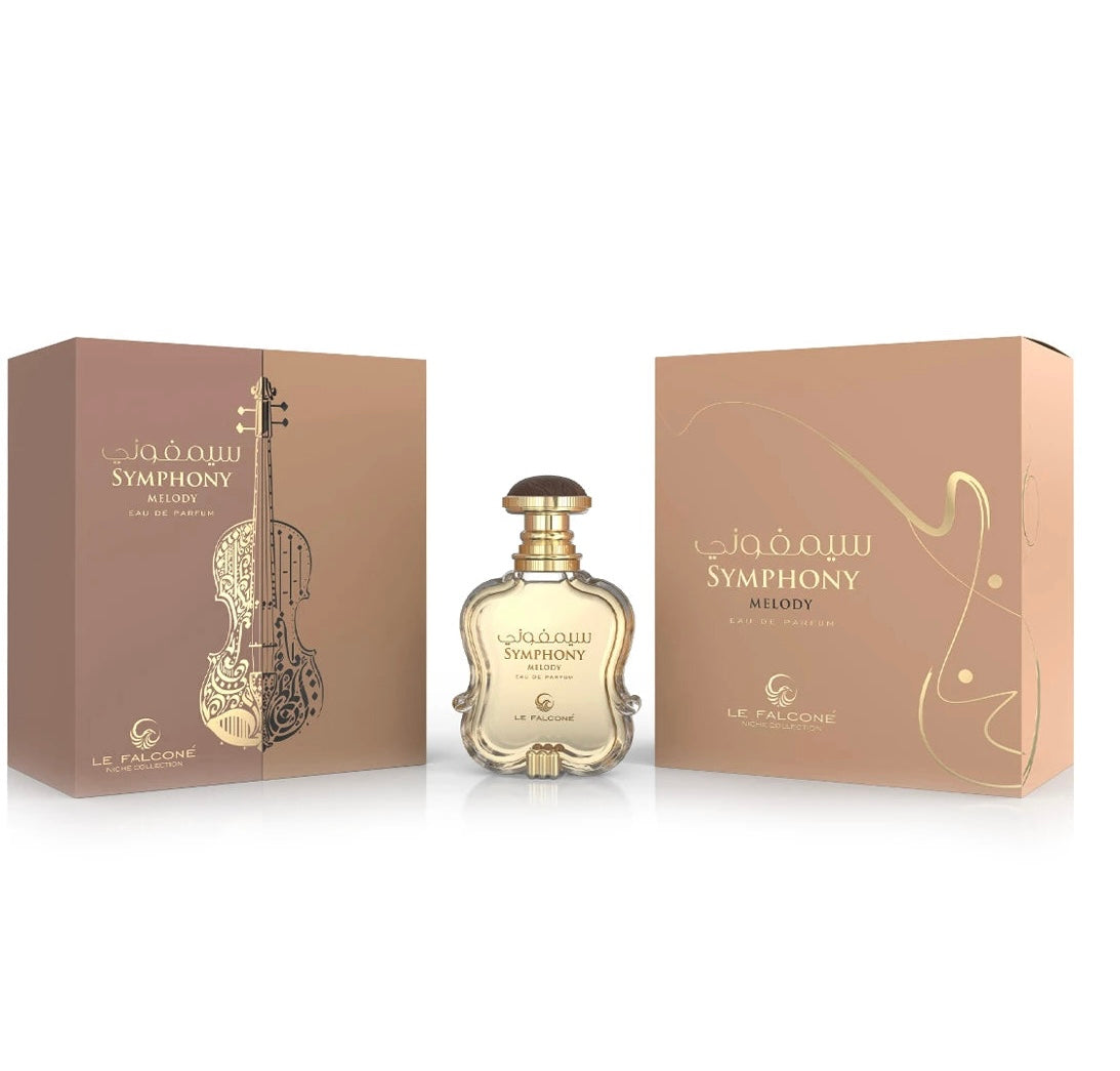 Le Falcone Symphony Melody Eau de Parfum 3.4oz Luxurious Long-Lasting Fragrance with Raspberry Rose & Vanilla Elegant Vibrant Fruity Floral Woody Notes