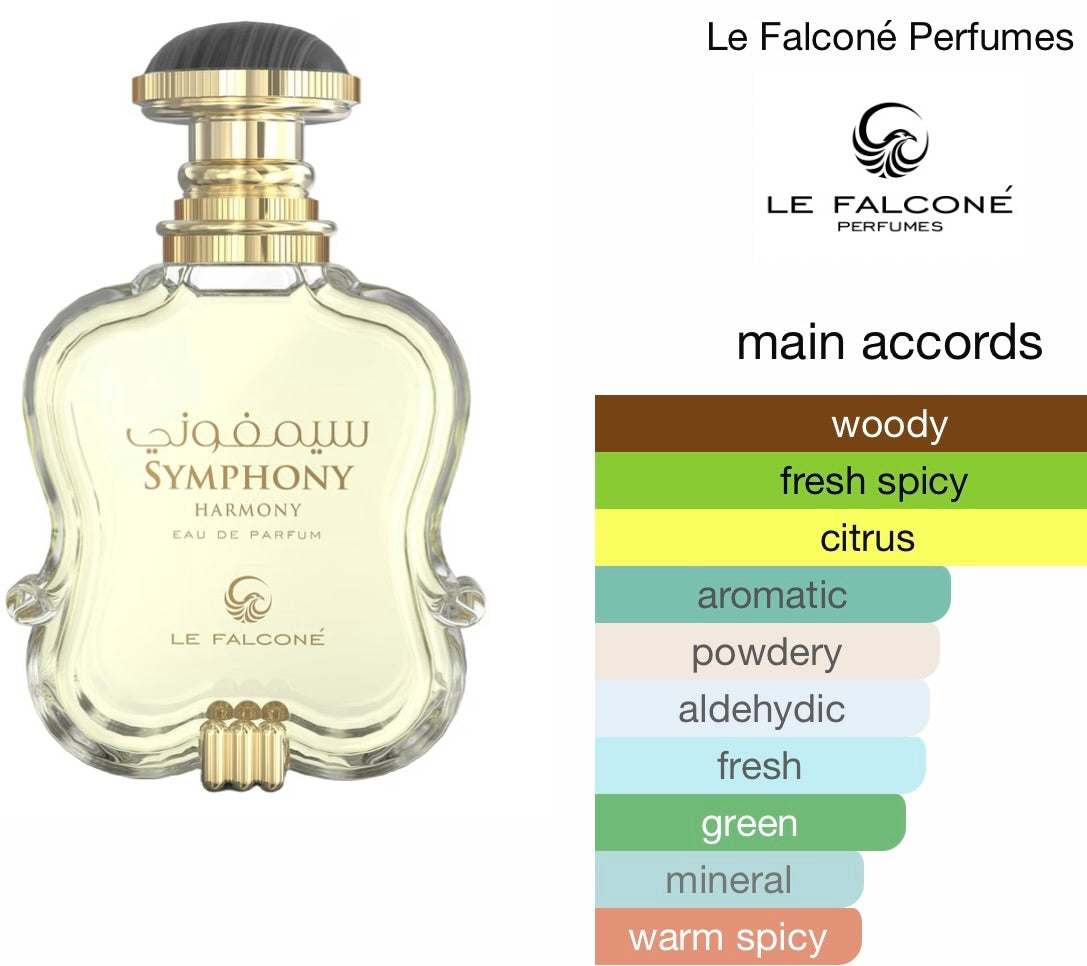 Le Falconé Symphony Harmony Eau de Parfum 3.4oz - Balanced Elegant Floral Lavender Scent with Uplifting & Serene Notes for Sophisticated Fragrance
