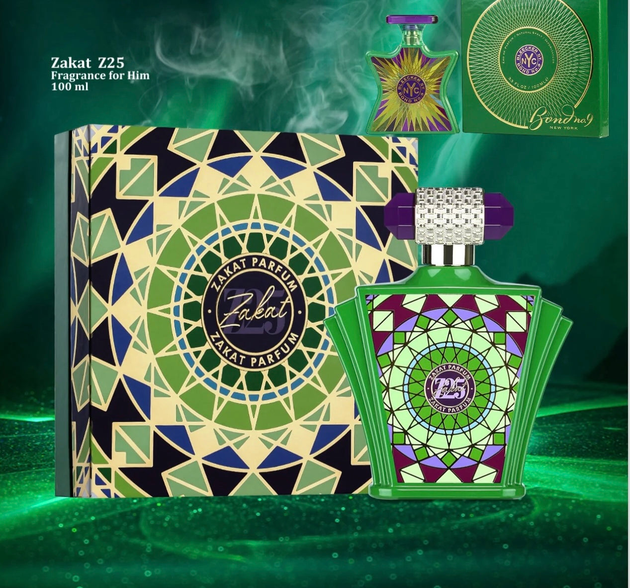 Zakat Z25 Eau de Parfum 3.4 oz Unisex Perfume Inspired by Bond No. 9 Bleecker Street with Violet Leaf Cassis Thyme Jasmine Cedar Cinnamon Patchouli Oakmoss Amber Vanilla Caramel Notes