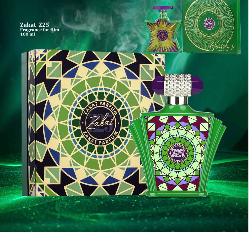 Zakat Z25 Eau de Parfum 3.4 oz Unisex Perfume Inspired by Bond No. 9 Bleecker Street with Violet Leaf Cassis Thyme Jasmine Cedar Cinnamon Patchouli Oakmoss Amber Vanilla Caramel Notes