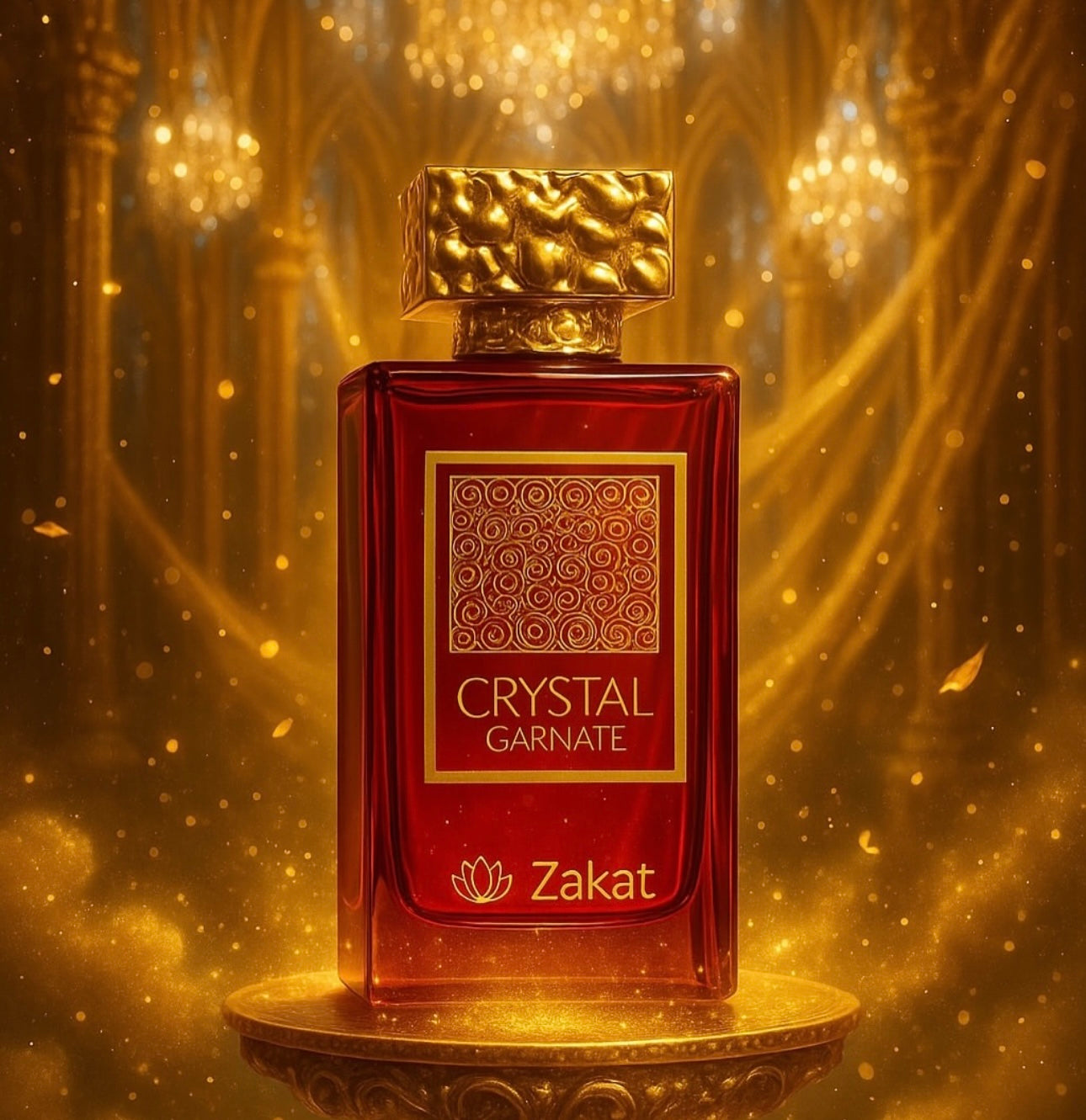 Zakat Parfums Crystal Garnate Eau De Parfum Unisex Fragrance 115 ML 3.8 oz Fruity Rose & Woody Notes Liquid Perfume