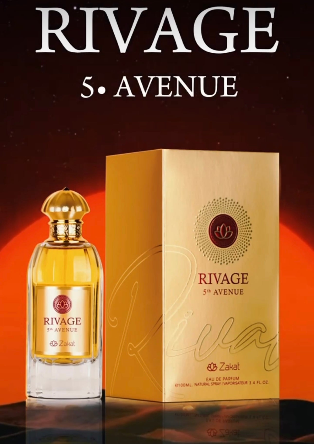 Zakat Rivage 5th Avenue Women's Eau De Parfum 3.4 oz 100ml Sweet Cherry Strawberry Fragrance Regular Edition