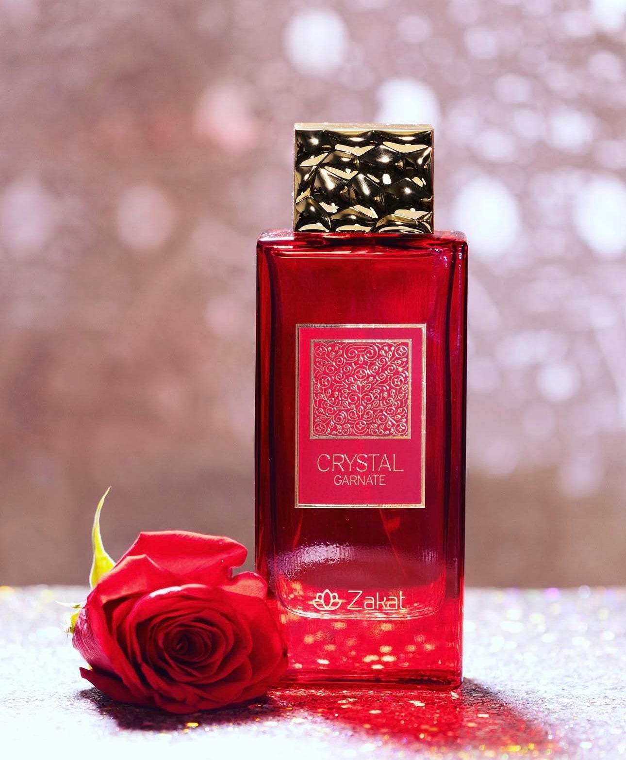 Zakat Parfums Crystal Garnate Eau De Parfum Unisex Fragrance 115 ML 3.8 oz Fruity Rose & Woody Notes Liquid Perfume