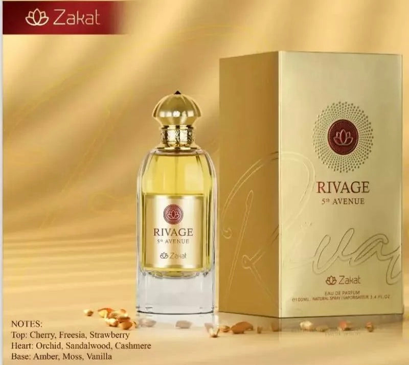 Zakat Rivage 5th Avenue Women's Eau De Parfum 3.4 oz 100ml Sweet Cherry Strawberry Fragrance Regular Edition
