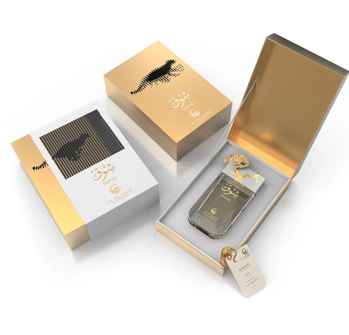 Le Falcone Qannas + Shouq Eau De Parfum 100 ML & 90 ML Apple Cinnamon Orange Blossom Caramelized Lemon Rum Notes for Rich Complex Scent Experience