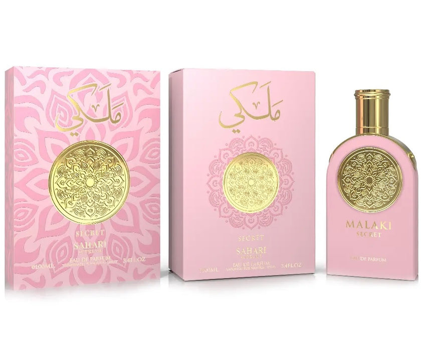 Sahari Malaki Secret Eau de Parfum for Women 3.4 fl oz 100 ml Luxurious Floral Fruity Perfume with Tuberose Orange Blossom Honey & Sandalwood Long Lasting Fragrance
