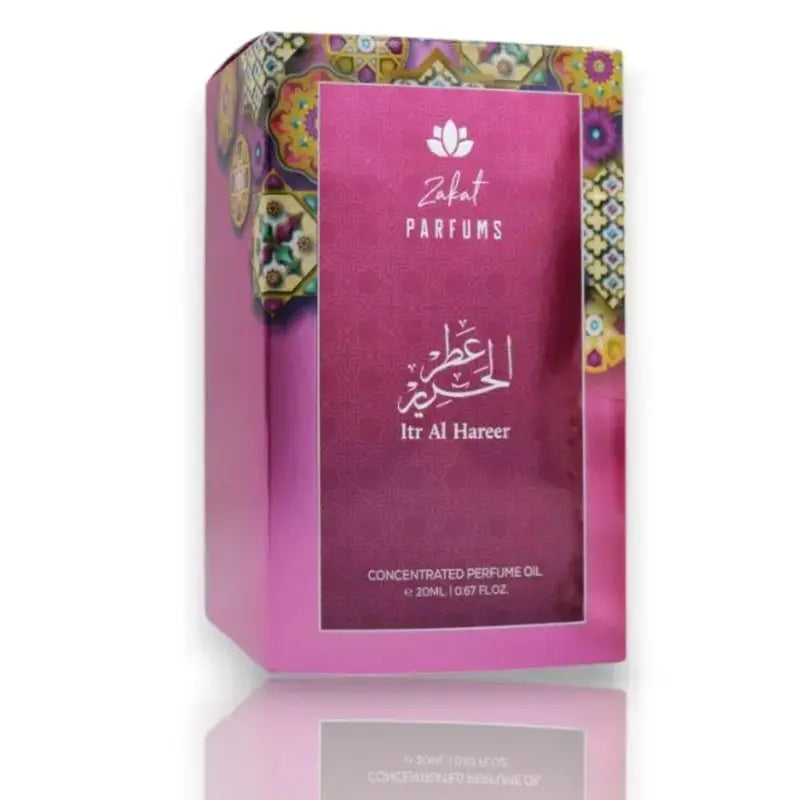 Zakat Itr Al Hareer Attar Oil 20 ml Alcohol-Free Unisex Perfume with Musk Oud & Sweet Florals for Elegant Daily Wear
