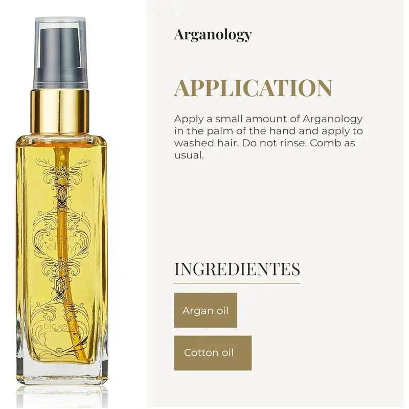 Salerm Arganology Serum with Argan Oil & Cotton Oil Repair Nourish Damaged Hair Shine Softness Anti Aging Hair Treatment 2.0 fl oz - Haircare