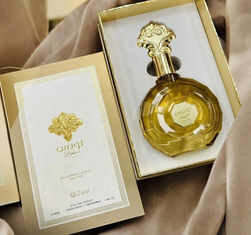 Zakat Louise Praline Gourmand Series Eau De Parfum 3.4 FL. OZ 100 ML Vanilla & Caramel Fragrance Notes Luxury Perfume