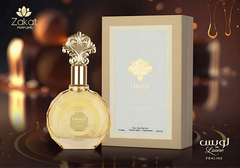 Zakat Louise Praline Gourmand Series Eau De Parfum 3.4 FL. OZ 100 ML Vanilla & Caramel Fragrance Notes Luxury Perfume