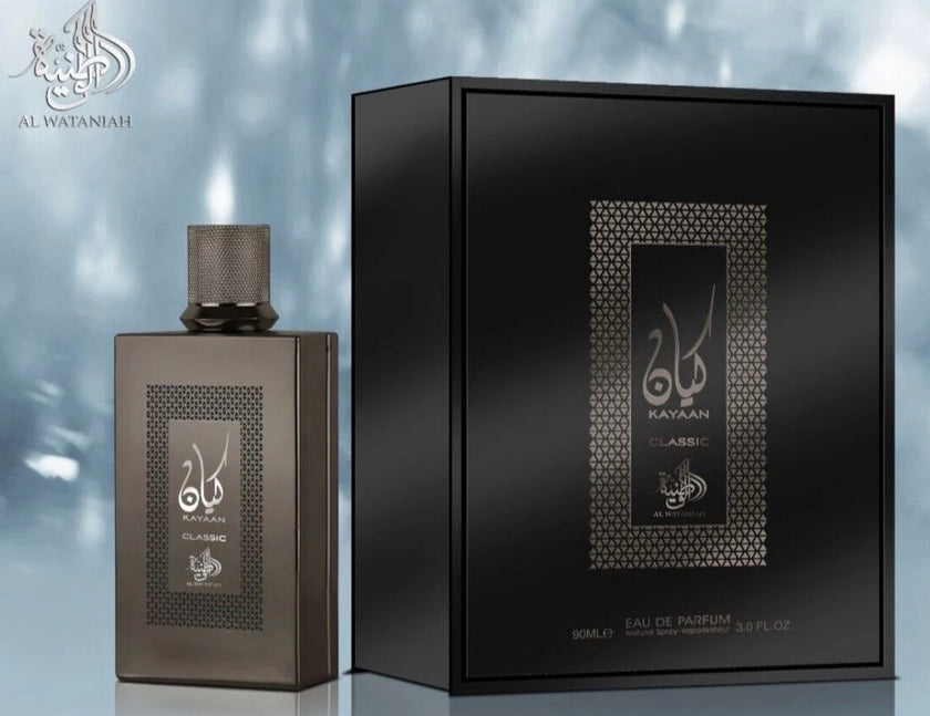 Al Wataniah Kayaan Classic Eau de Parfum 3.4oz 100ml Unisex Oriental Vanilla Fragrance with Bergamot Iris Jasmine Rose Vanilla & Sandalwood Long Lasting Elegant Scent
