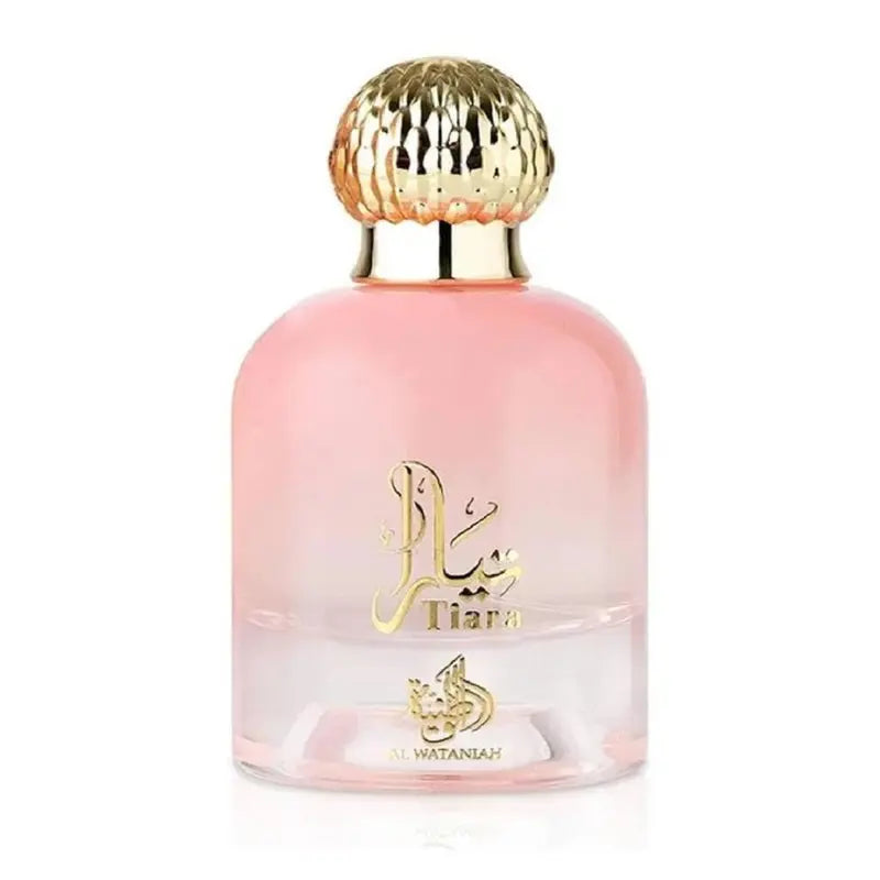 Al Wataniah Tiara Pink Eau de Parfum for Women 3.4oz 100ml Floral Fruity Oriental Scent with Rose Oud Vanilla Amber Long Lasting Elegant Fragrance