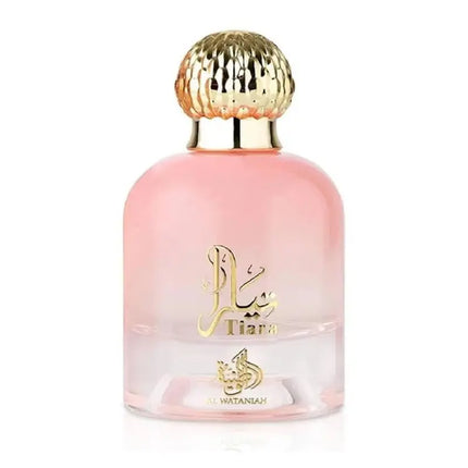 Al Wataniah Tiara Pink Eau de Parfum for Women 3.4oz 100ml Floral Fruity Oriental Scent with Rose Oud Vanilla Amber Long Lasting Elegant Fragrance